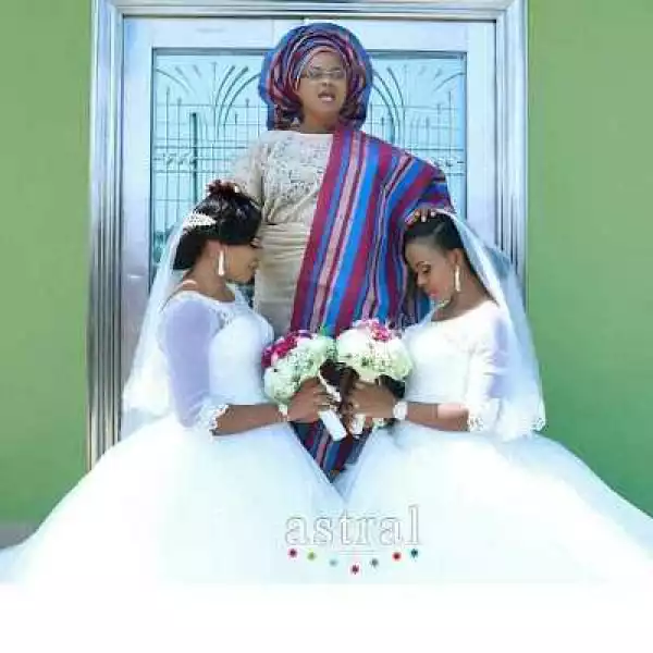 Beautiful Nigerian twin sisters get married on the same day (photos)